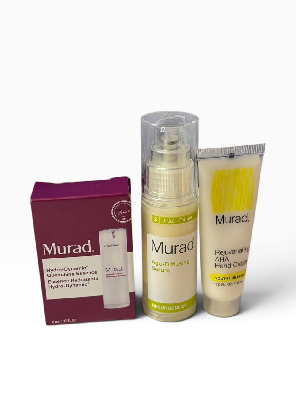Murad Skin Care Trio with Purple Box, Yellow & White Tubes